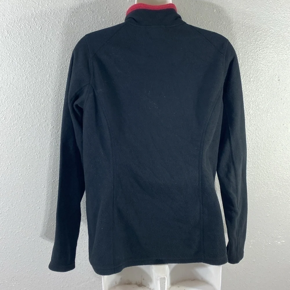 The North Face Glacier 1/4 Zip Black Pink Lightweight Fleece Pullover Jacket M